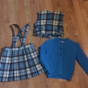 Vintage Wool skirt w/matching vest/sweater, 1960’s